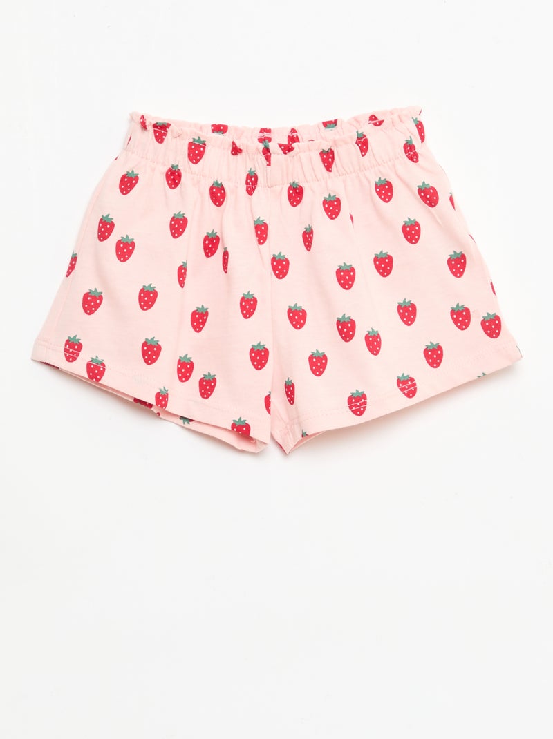 Pack camiseta + pantalón corto estampado Rojo - Kiabi