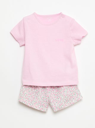 Pack camiseta + pantalón corto estampado