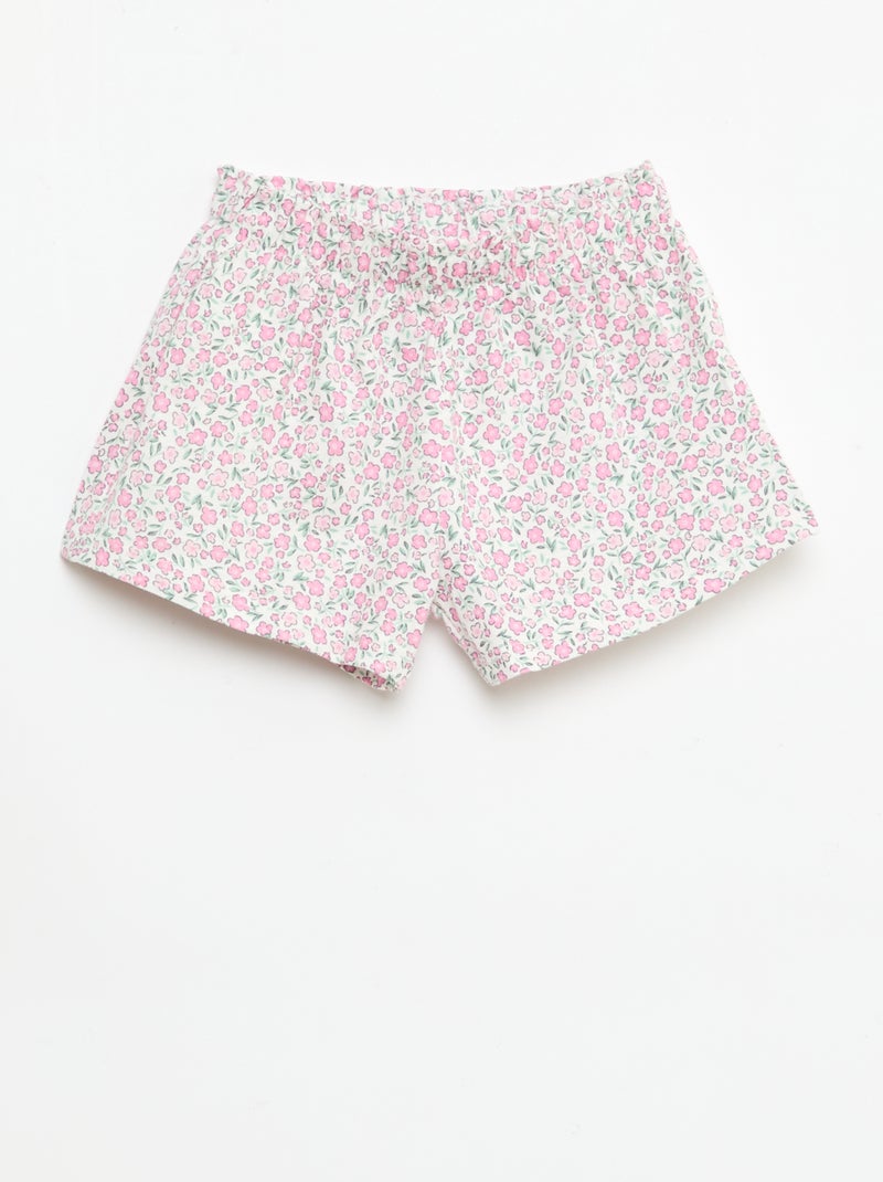 Pack camiseta + pantalón corto estampado Rosa - Kiabi