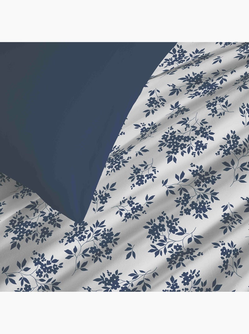 Pack completo funda nórdica reversible – sábana bajera – 100% algodón Azul - Kiabi