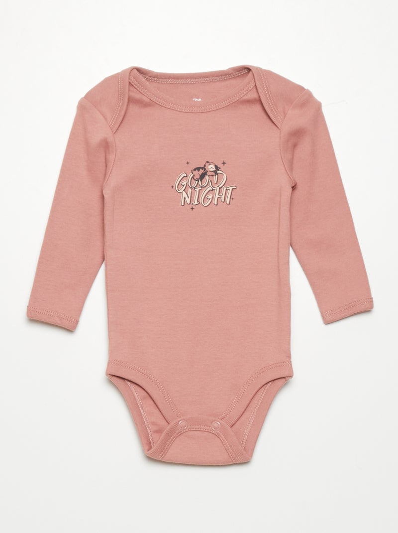 Pack de 1 pijama de terciopelo + 1 body de algodón 'Stitch' BLANCO - Kiabi