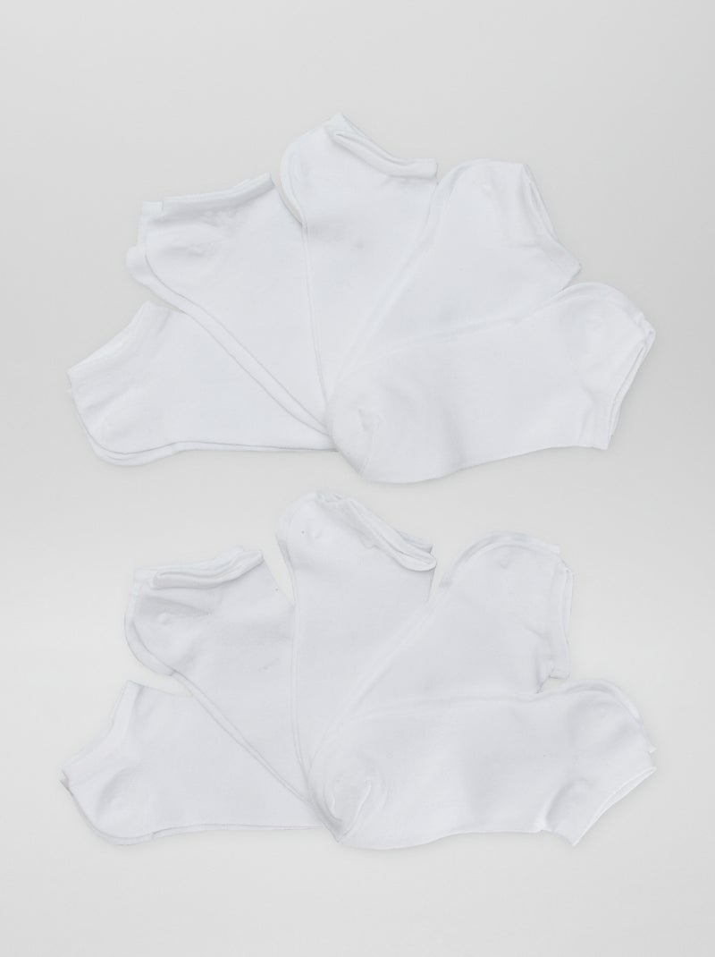 Pack de 10 calcetines blanco - Kiabi
