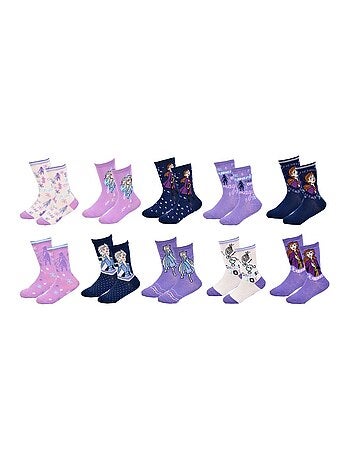 Pack de 10 calcetines niña LA REINE DES NEIGES