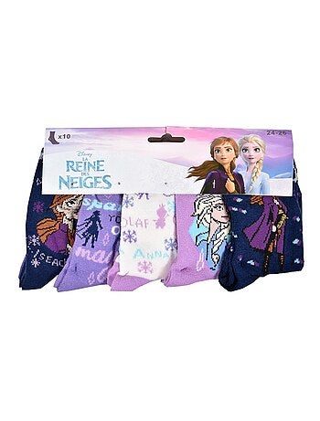 Pack de 10 calcetines niña LA REINE DES NEIGES
