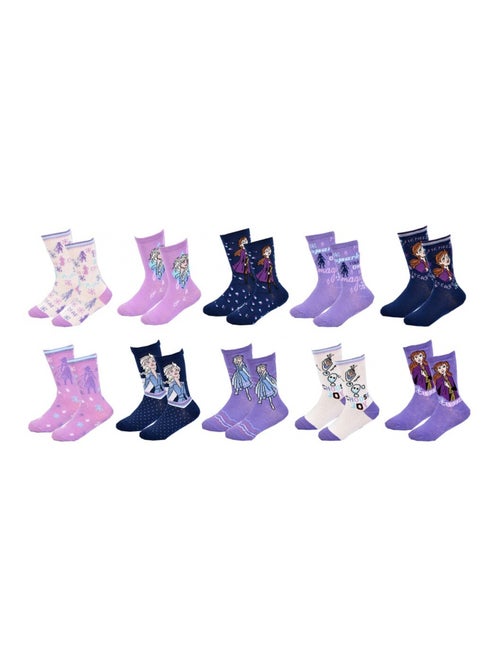 Pack de 10 calcetines niña LA REINE DES NEIGES - Kiabi