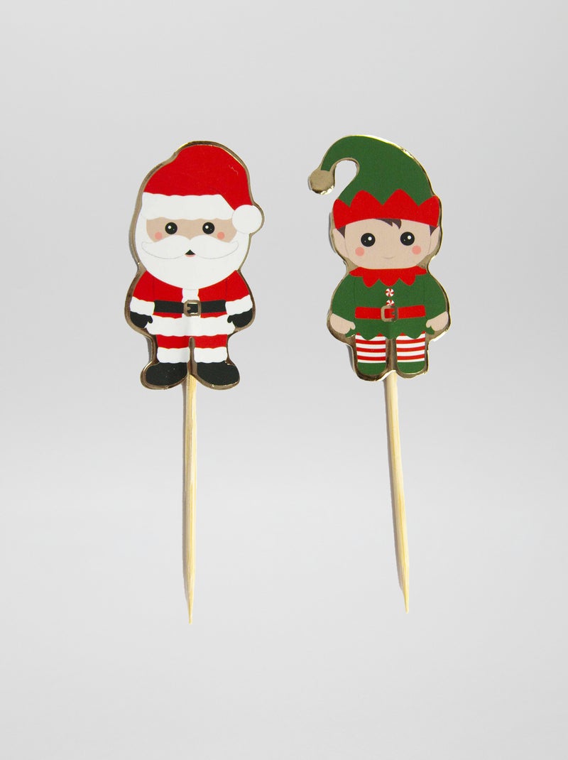 Pack de 10 decoraciones de cóctel 'Navidad' ROJO - Kiabi