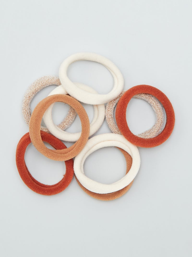 Pack de 10 gomas para el pelo BEIGE - Kiabi