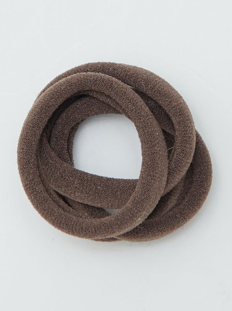 Pack de 10 gomas para el pelo MARRON - Kiabi