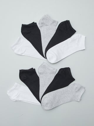 Pack de 10 pares de calcetines invisibles