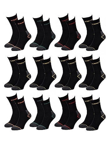 Pack de 12 calcetines de trabajo TRACTO hombre resistencia calidad pro