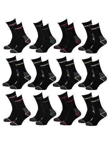 Pack de 12 calcetines de trabajo TRACTO hombre resistencia calidad pro