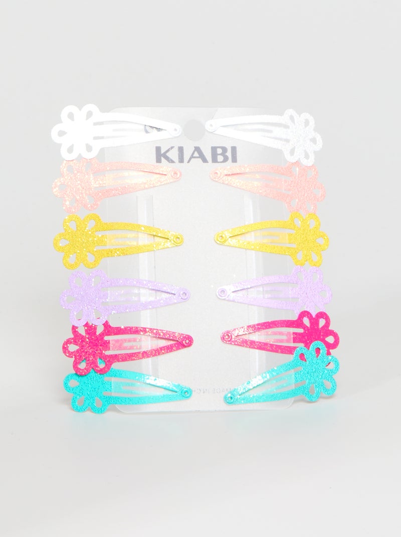 Pack de 12 pinzas de clip multicolor - Kiabi