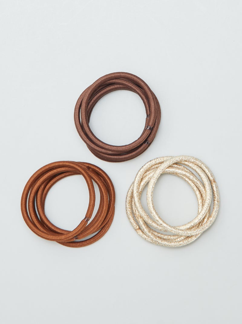 Pack de 15 gomas elásticas BEIGE - Kiabi