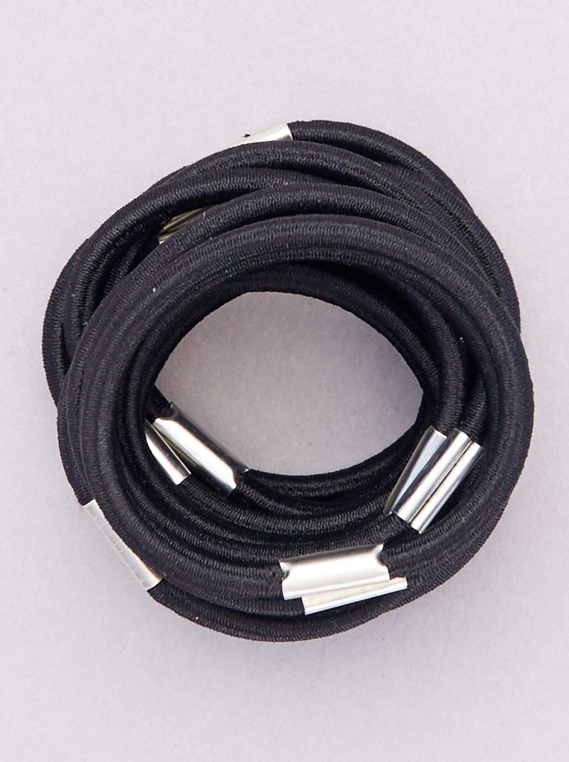 Pack de 15 gomas para el pelo negro - Kiabi