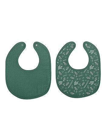 Pack de 2 baberos absorbentes de gasa de algodón