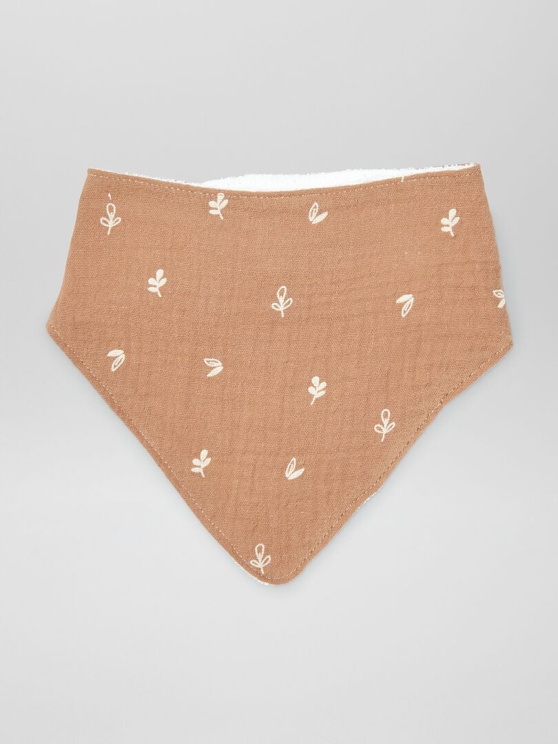Pack de 2 baberos bandana MARRON - Kiabi