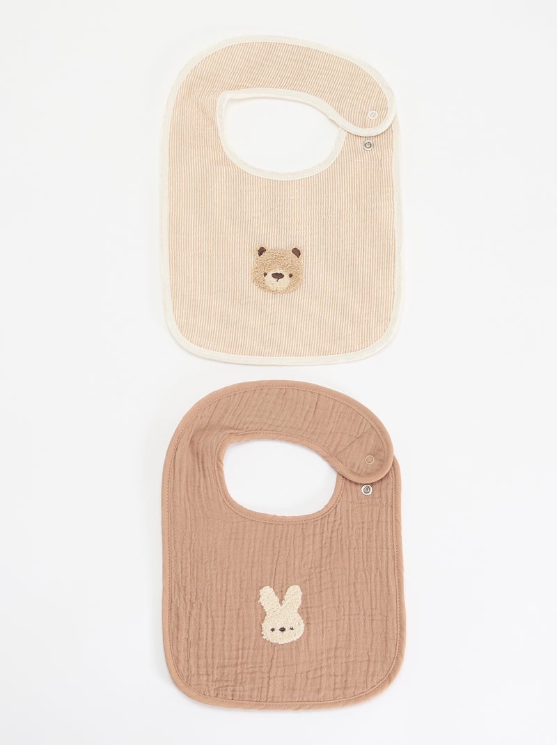 Pack de 2 baberos Beige - Kiabi
