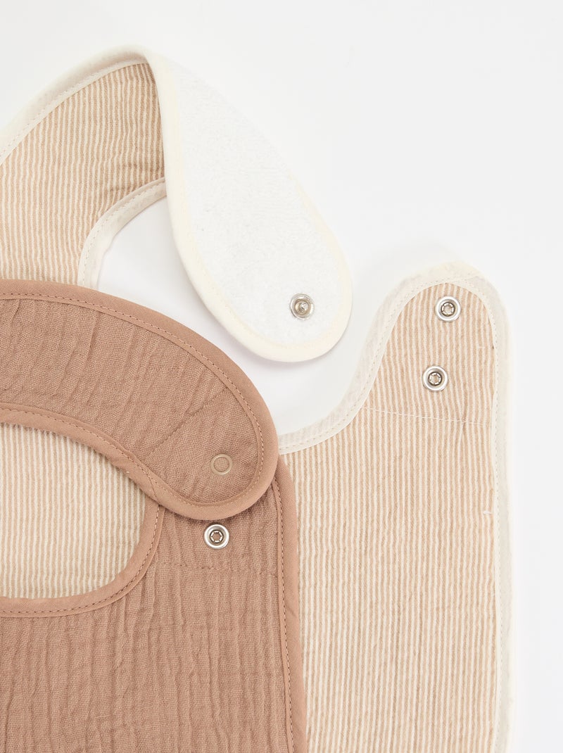 Pack de 2 baberos Beige - Kiabi