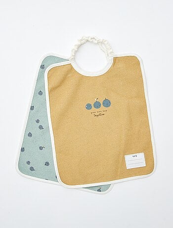 Pack de 2 baberos con cuello elástico