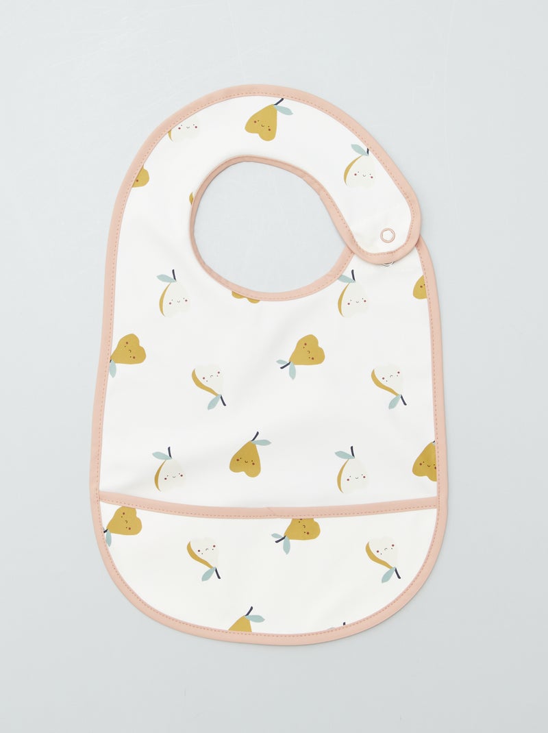 pack de 2 baberos con recogemigas 'Baby Calin' BLANCO - Kiabi