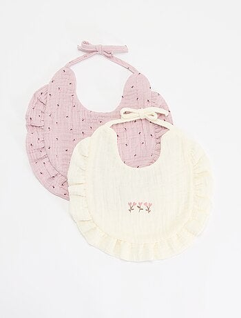 Pack de 2 baberos con volantes