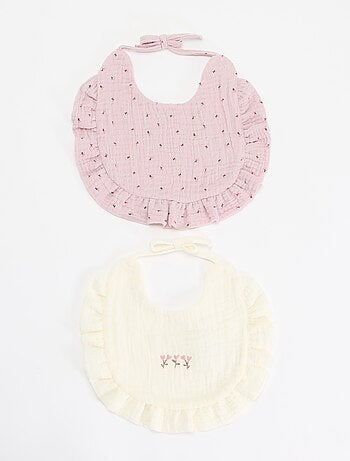 Pack de 2 baberos con volantes