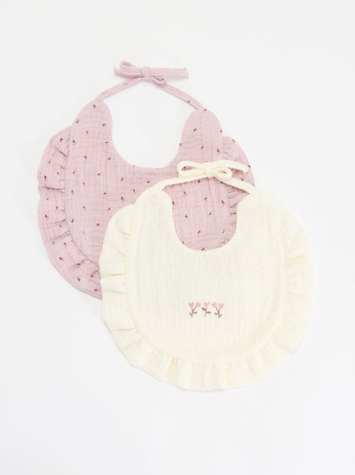 Pack de 2 baberos con volantes - Kiabi Pack de 2 baberos con volantes - Kiabi