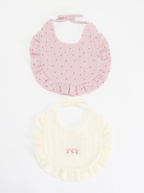 Pack de 2 baberos con volantes - Kiabi Pack de 2 baberos con volantes - Kiabi