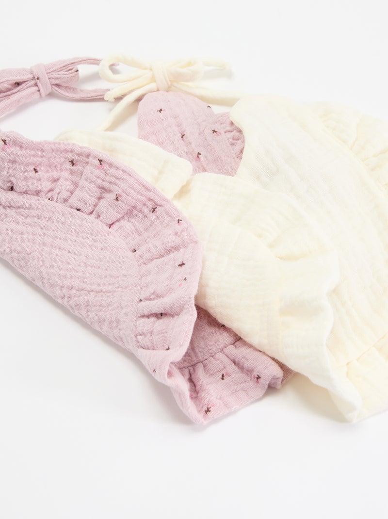 Pack de 2 baberos con volantes Rosa - Kiabi