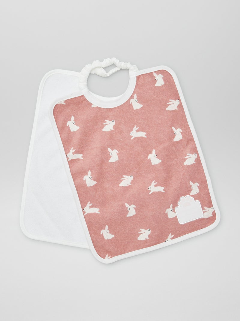 Pack de 2 baberos de rizo ROJO - Kiabi
