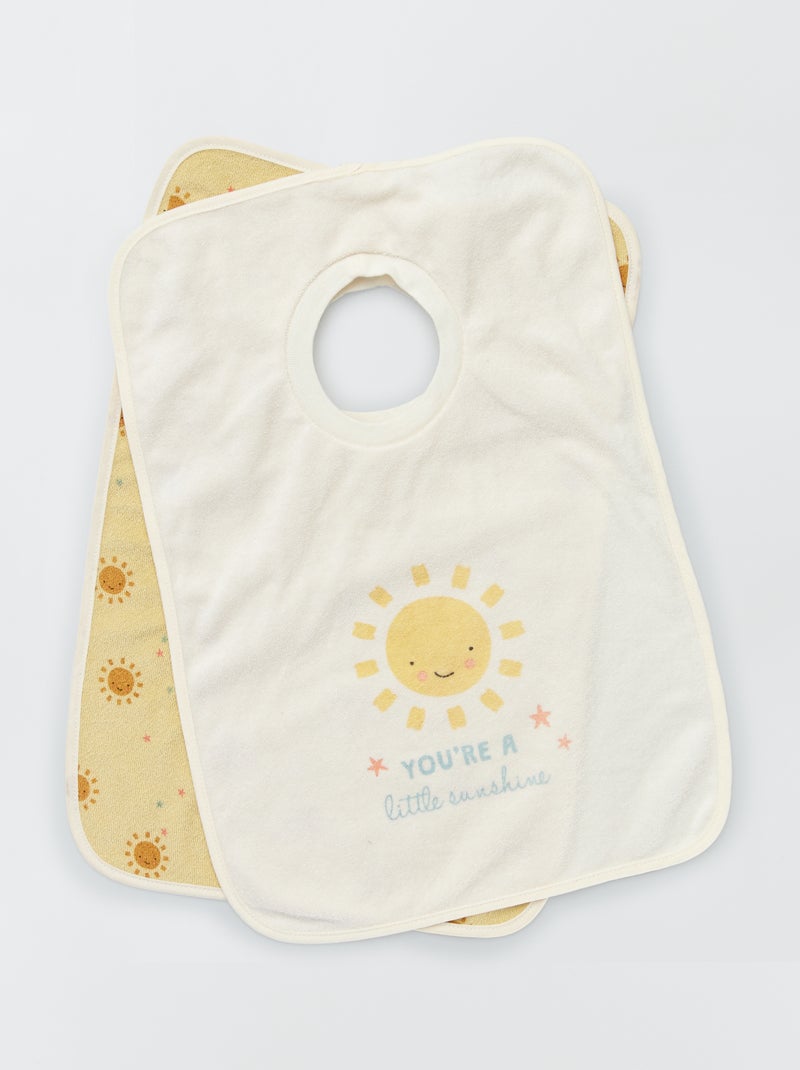 Pack de 2 baberos estampados AMARILLO - Kiabi