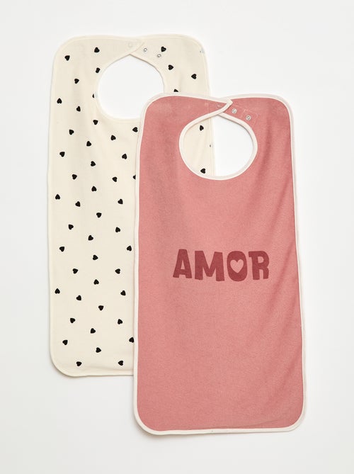 Pack de 2 baberos grandes de rizo - colección fácil de poner - Kiabi