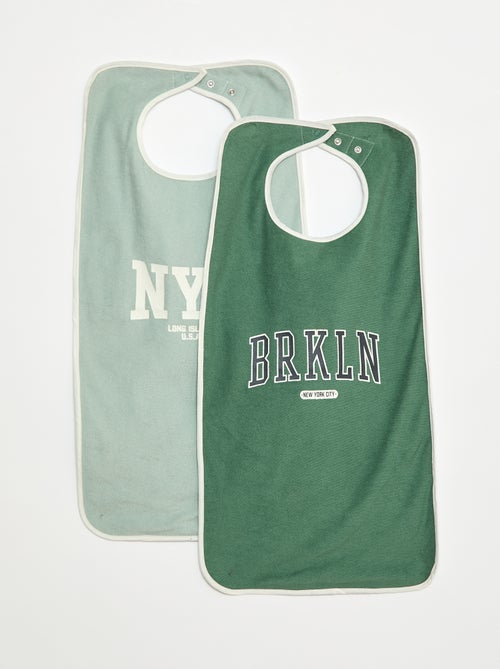 Pack de 2 baberos grandes de rizo - colección fácil de poner - Kiabi