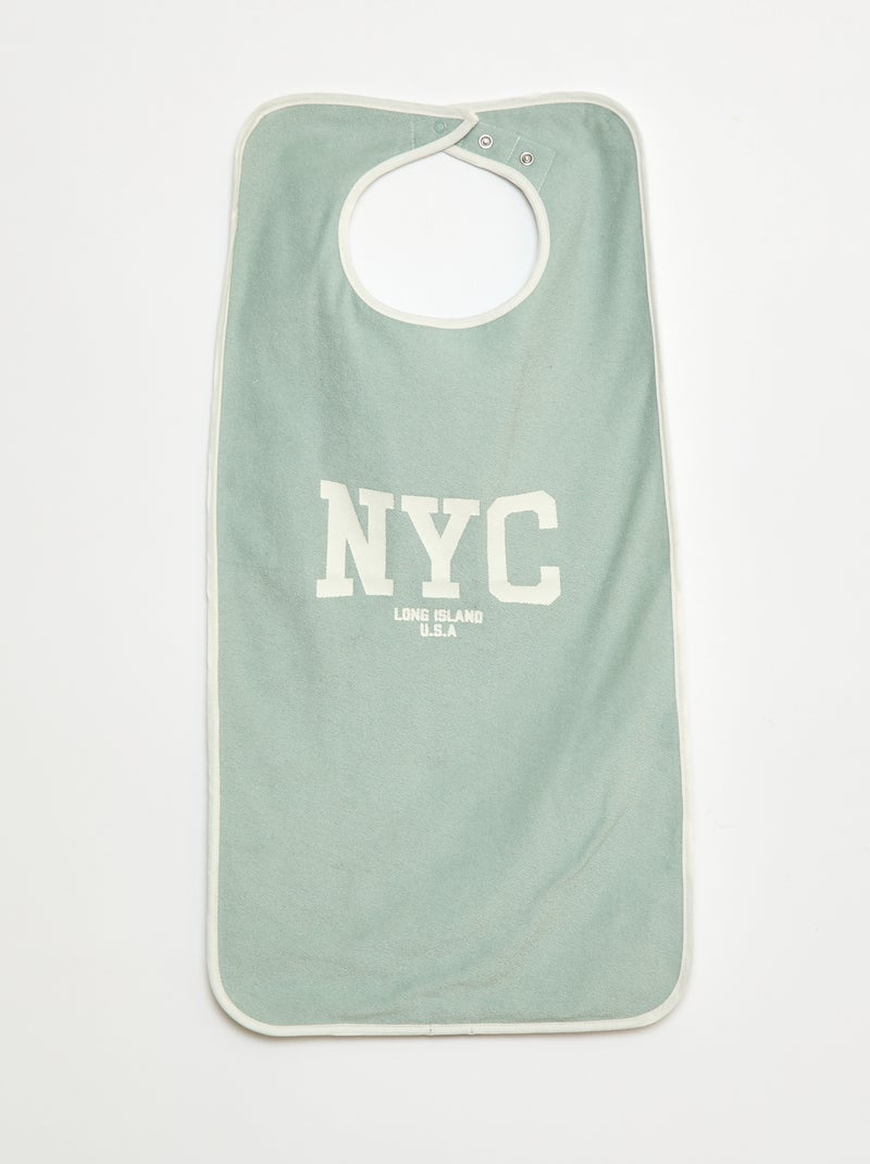 Pack de 2 baberos grandes de rizo - colección fácil de poner Verde - Kiabi