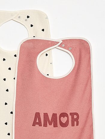 Pack de 2 baberos grandes de rizo - Fácil de Poner