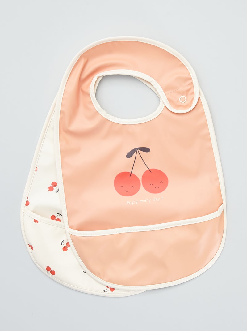 Pack de 2 baberos impermeables BLANCO - Kiabi