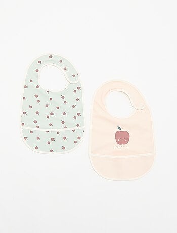Pack de 2 baberos impermeables con estampado