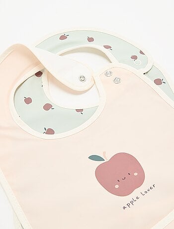 Pack de 2 baberos impermeables con estampado
