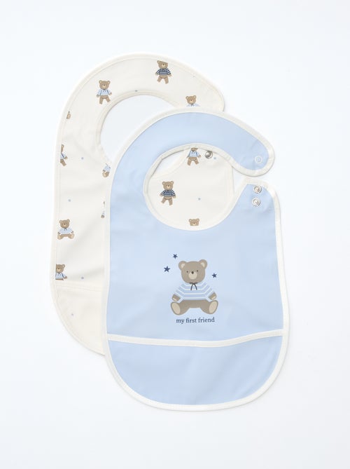 Pack de 2 baberos impermeables con estampado - Kiabi