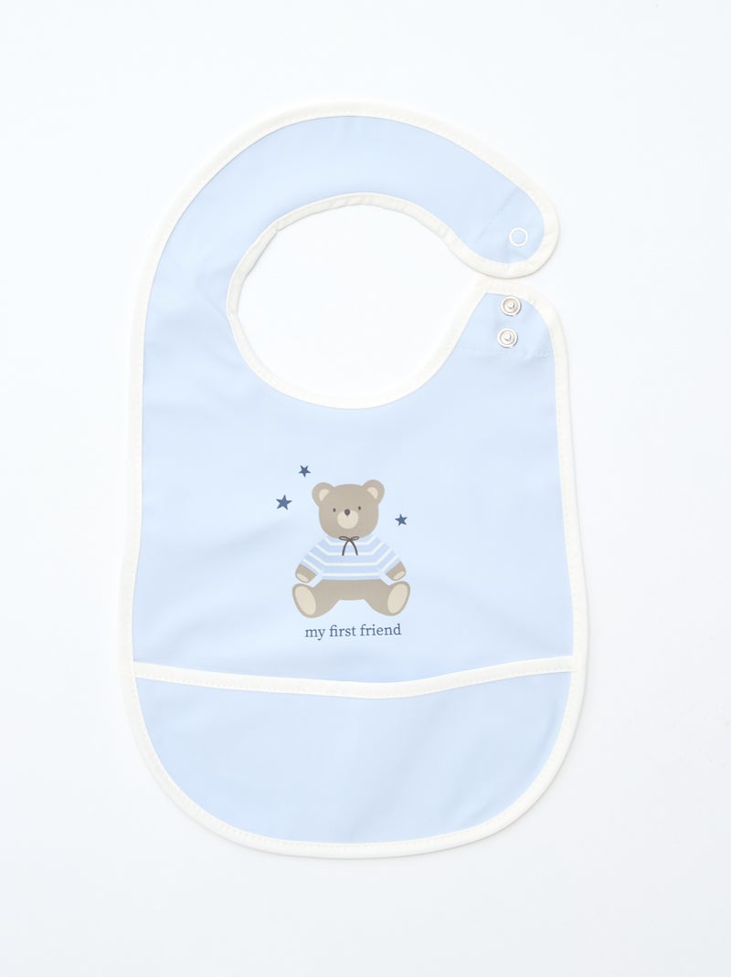 Pack de 2 baberos impermeables con estampado Marron - Kiabi