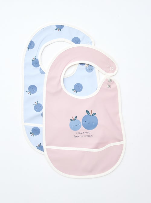 Pack de 2 baberos impermeables con estampado - Kiabi
