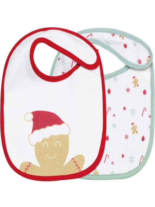 Pack de 2 baberos nacimiento de Navidad - Kiabi