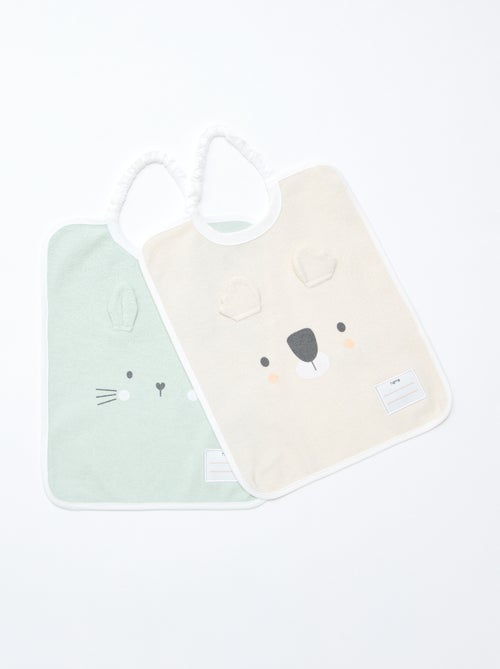 Pack de 2 baberos para poner por la cabeza - Kiabi