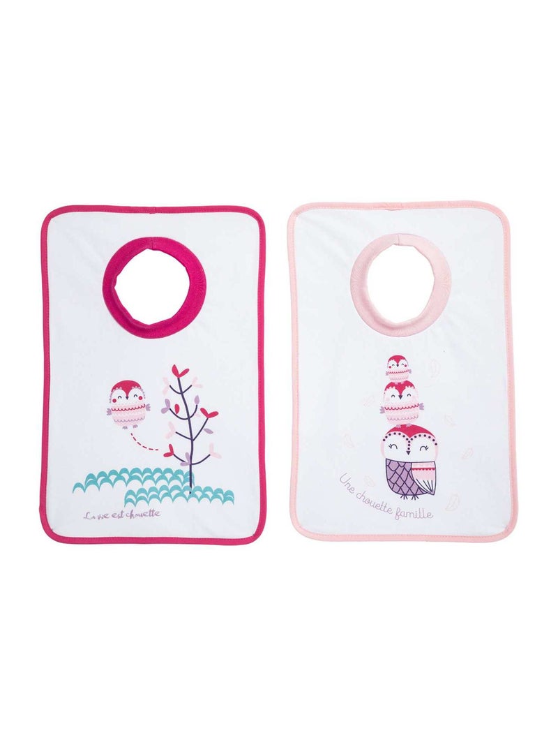 Pack de 2 baberos sin cierre rosa - Kiabi