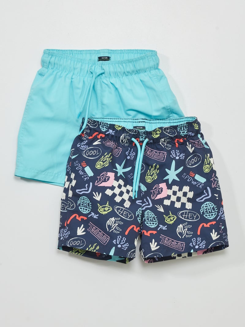 Pack de 2 bañadores AZUL - Kiabi