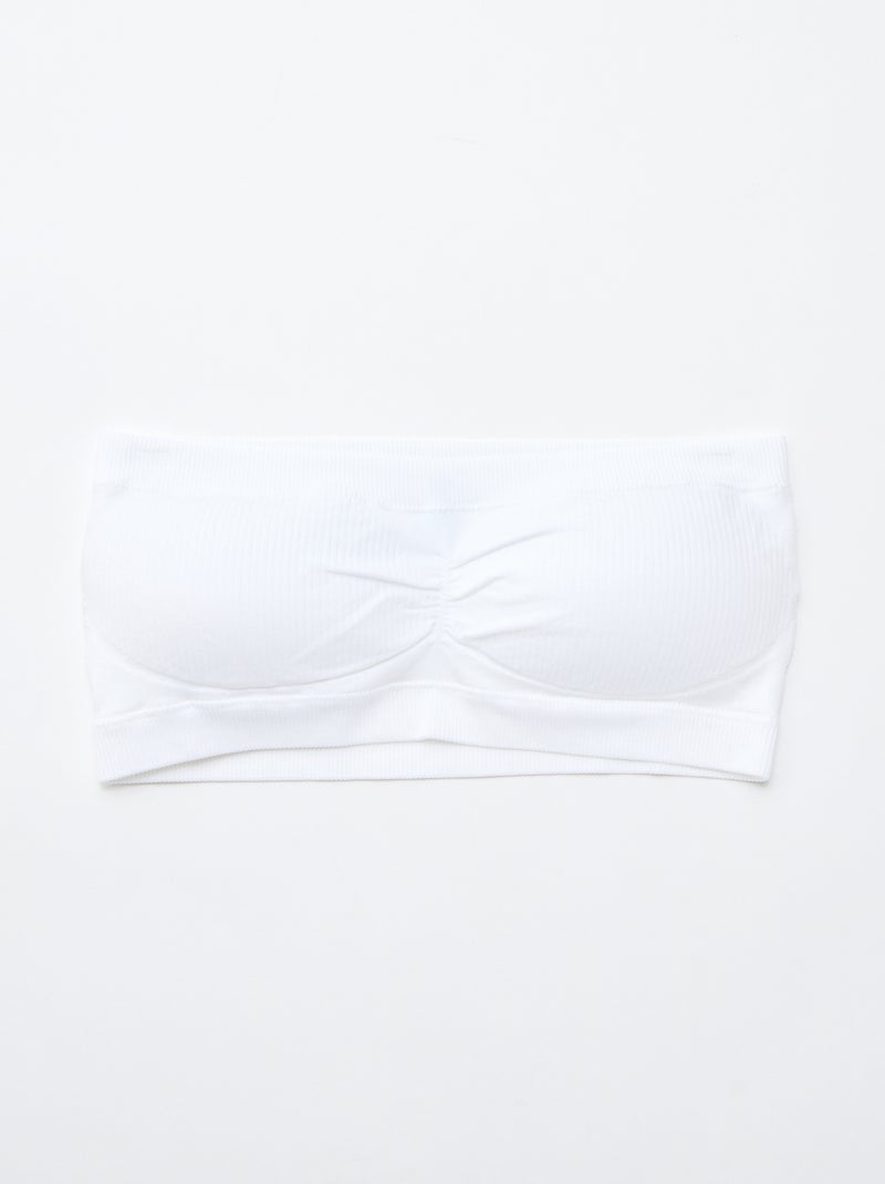 pack de 2 bandeaus de canalé sin costuras Blanco - Kiabi
