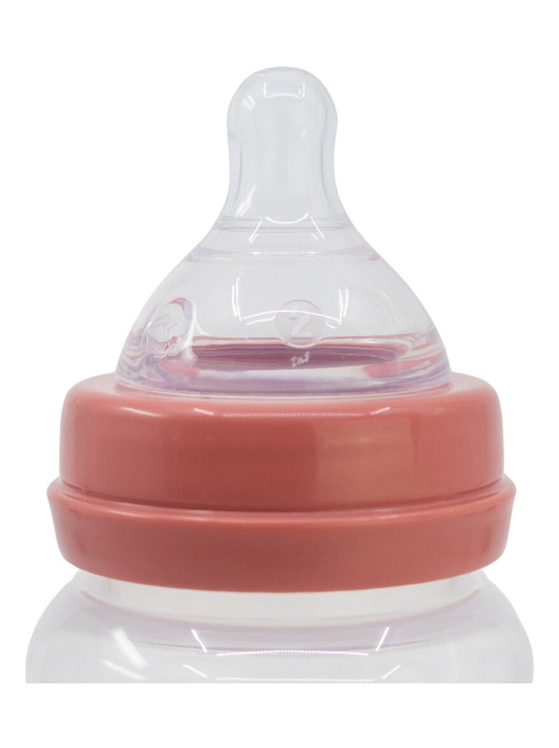 Pack de 2 biberones Disney Baby Minnie 360 ml, caudal de 3 posiciones, anti-colic Blanco Rosa Negro - Kiabi