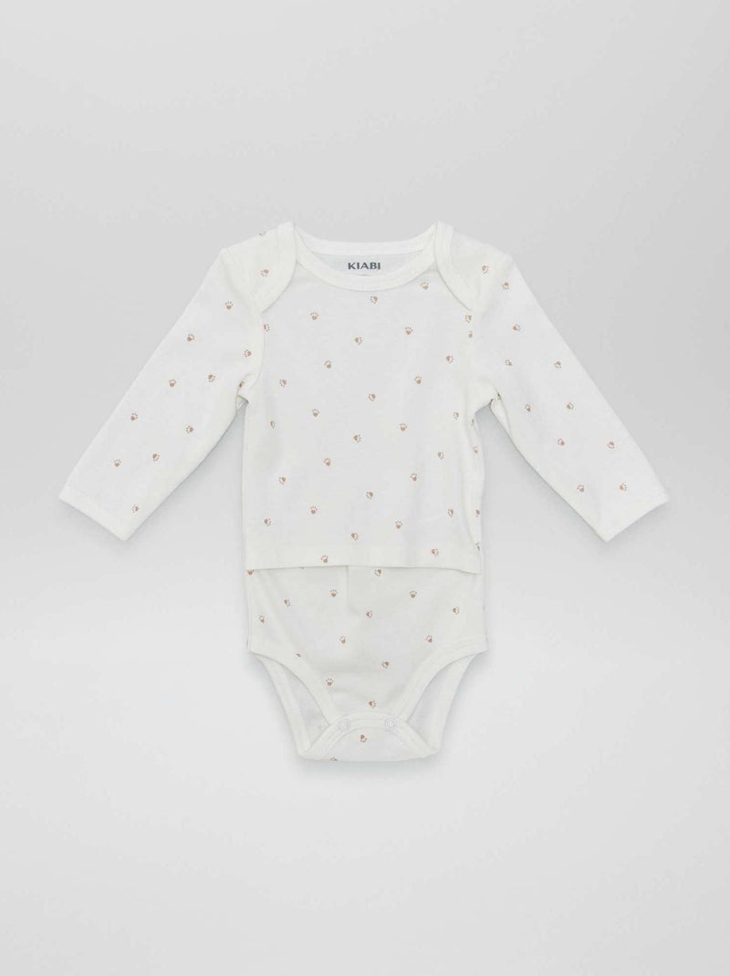 Pack de 2 bodies - colección fácil de poner BEIGE - Kiabi