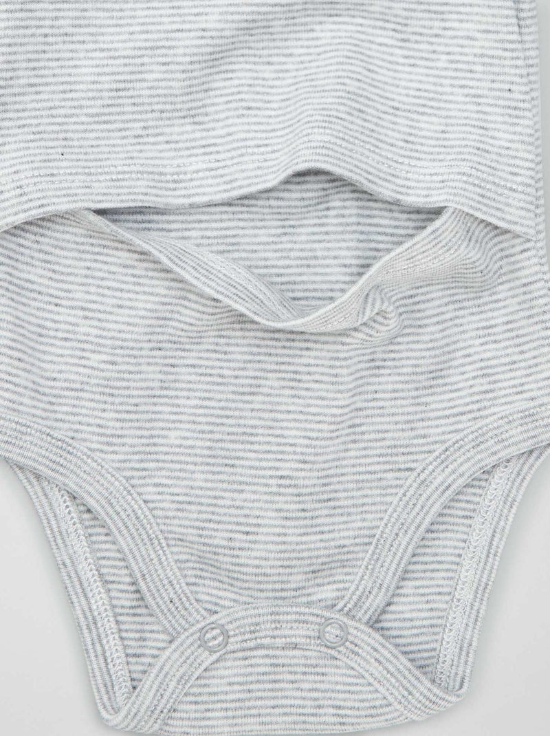 Pack de 2 bodies - colección fácil de poner BEIGE - Kiabi