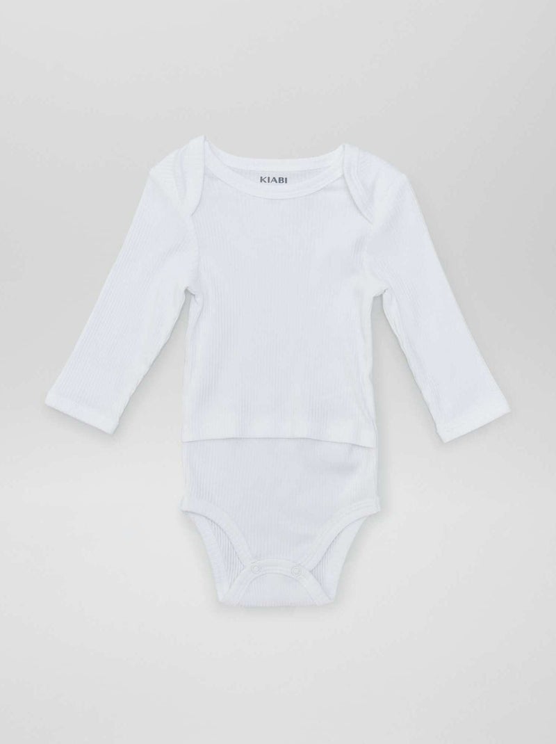 Pack de 2 bodies - colección fácil de poner blanco - Kiabi